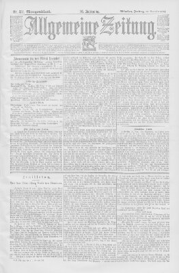 Allgemeine Zeitung Freitag 30. November 1894