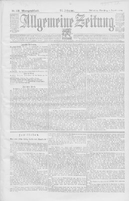 Allgemeine Zeitung Samstag 1. Dezember 1894