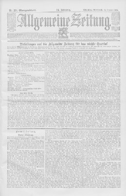 Allgemeine Zeitung Mittwoch 19. Dezember 1894