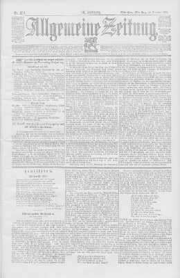 Allgemeine Zeitung Dienstag 25. Dezember 1894