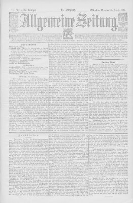 Allgemeine Zeitung Montag 31. Dezember 1894