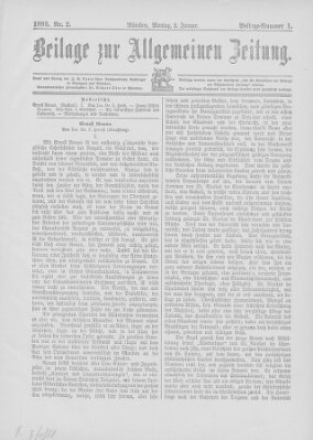 Allgemeine Zeitung Montag 2. Januar 1893