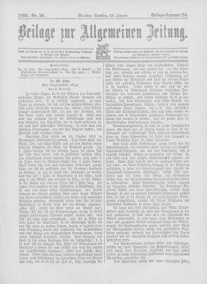 Allgemeine Zeitung Samstag 28. Januar 1893