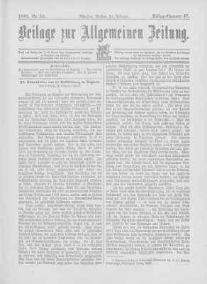 Allgemeine Zeitung Freitag 24. Februar 1893