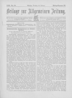 Allgemeine Zeitung Dienstag 28. Februar 1893