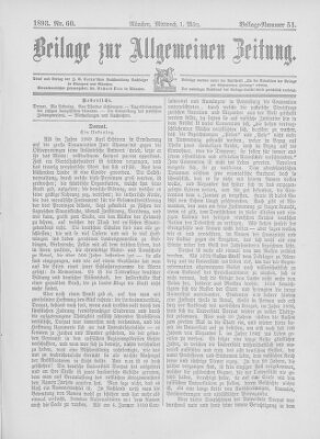 Allgemeine Zeitung Mittwoch 1. März 1893