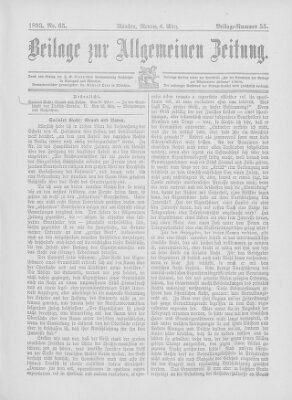 Allgemeine Zeitung Montag 6. März 1893