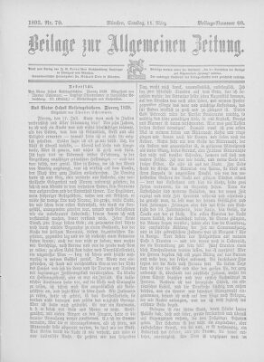 Allgemeine Zeitung Samstag 11. März 1893