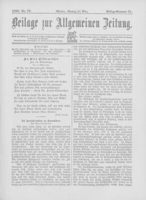 Allgemeine Zeitung Montag 13. März 1893