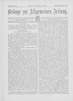 Allgemeine Zeitung Donnerstag 16. März 1893