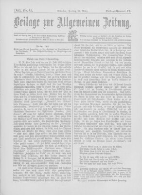 Allgemeine Zeitung Freitag 24. März 1893