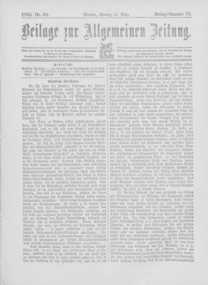 Allgemeine Zeitung Montag 27. März 1893