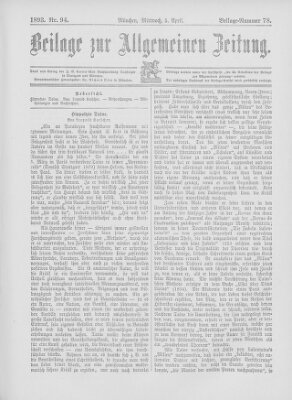 Allgemeine Zeitung Mittwoch 5. April 1893