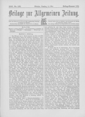 Allgemeine Zeitung Samstag 13. Mai 1893