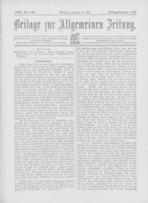 Allgemeine Zeitung Freitag 26. Mai 1893