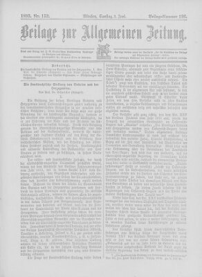 Allgemeine Zeitung Samstag 3. Juni 1893