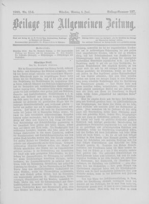 Allgemeine Zeitung Montag 5. Juni 1893