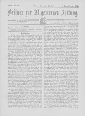 Allgemeine Zeitung Donnerstag 22. Juni 1893