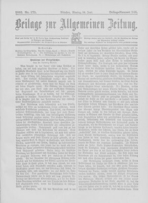 Allgemeine Zeitung Montag 26. Juni 1893