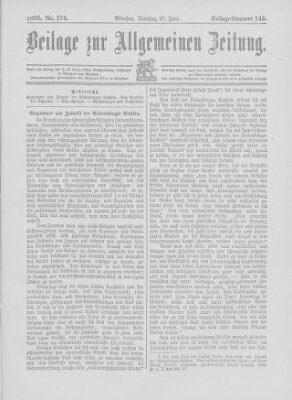 Allgemeine Zeitung Dienstag 27. Juni 1893