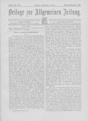 Allgemeine Zeitung Mittwoch 28. Juni 1893