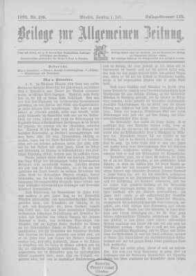 Allgemeine Zeitung Samstag 1. Juli 1893