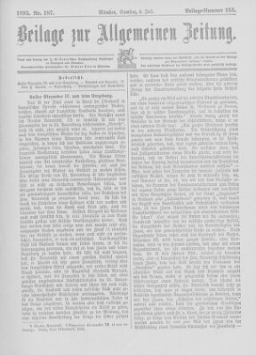 Allgemeine Zeitung Samstag 8. Juli 1893