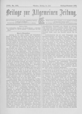 Allgemeine Zeitung Freitag 14. Juli 1893