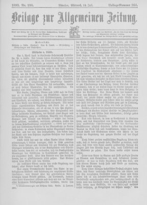 Allgemeine Zeitung Mittwoch 19. Juli 1893