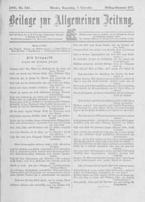 Allgemeine Zeitung Donnerstag 7. September 1893