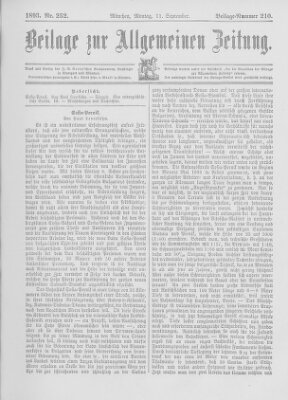 Allgemeine Zeitung Montag 11. September 1893