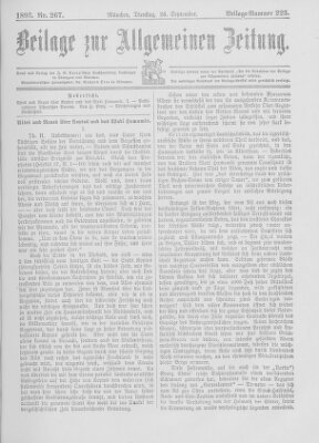 Allgemeine Zeitung Dienstag 26. September 1893