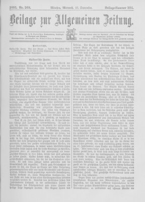 Allgemeine Zeitung Mittwoch 27. September 1893