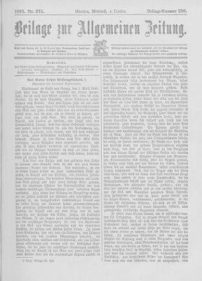 Allgemeine Zeitung Mittwoch 4. Oktober 1893