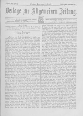 Allgemeine Zeitung Donnerstag 5. Oktober 1893