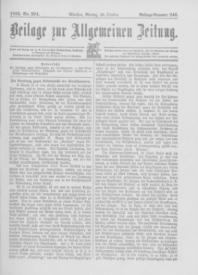 Allgemeine Zeitung Montag 23. Oktober 1893