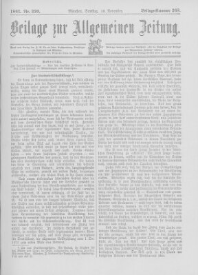 Allgemeine Zeitung Samstag 18. November 1893