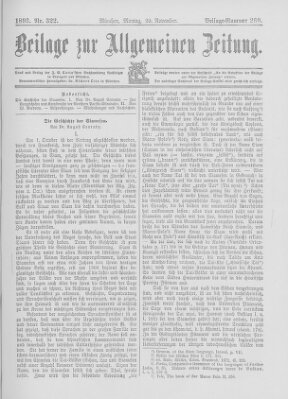 Allgemeine Zeitung Montag 20. November 1893