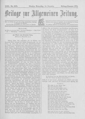 Allgemeine Zeitung Donnerstag 30. November 1893