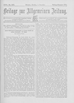 Allgemeine Zeitung Dienstag 5. Dezember 1893