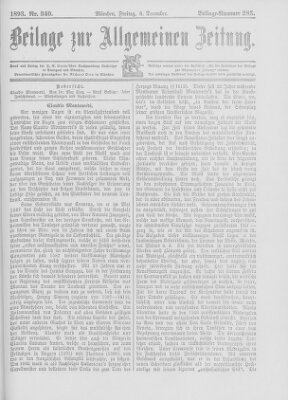 Allgemeine Zeitung Freitag 8. Dezember 1893