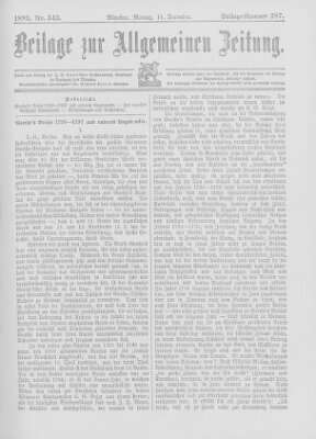 Allgemeine Zeitung Montag 11. Dezember 1893