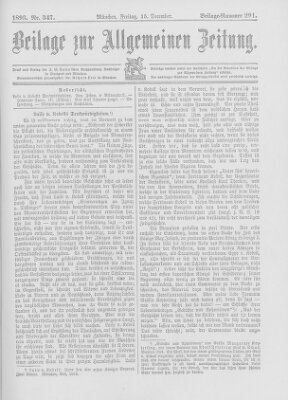 Allgemeine Zeitung Freitag 15. Dezember 1893