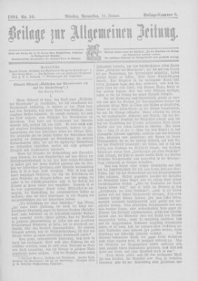 Allgemeine Zeitung Donnerstag 11. Januar 1894