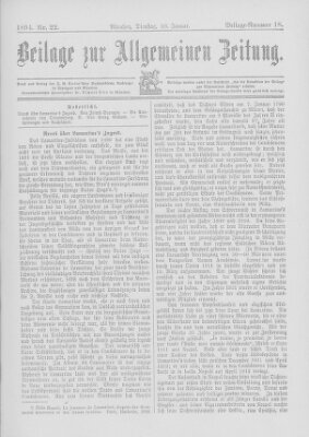 Allgemeine Zeitung Dienstag 23. Januar 1894