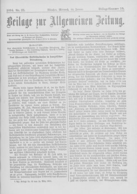 Allgemeine Zeitung Mittwoch 24. Januar 1894