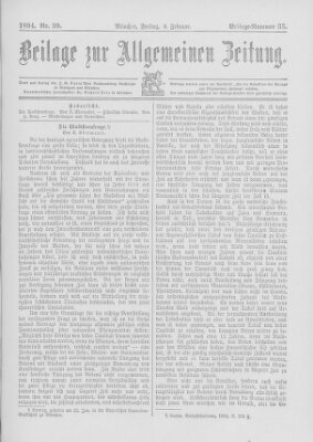 Allgemeine Zeitung Freitag 9. Februar 1894