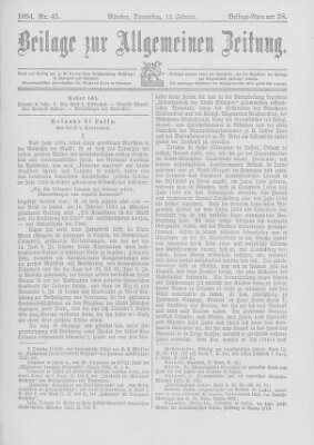 Allgemeine Zeitung Donnerstag 15. Februar 1894