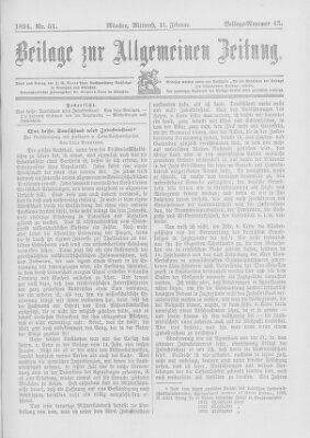 Allgemeine Zeitung Mittwoch 21. Februar 1894