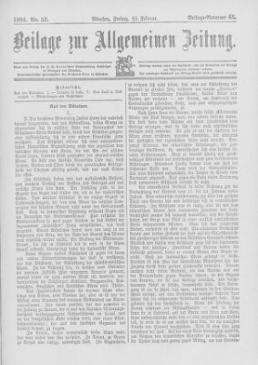 Allgemeine Zeitung Freitag 23. Februar 1894